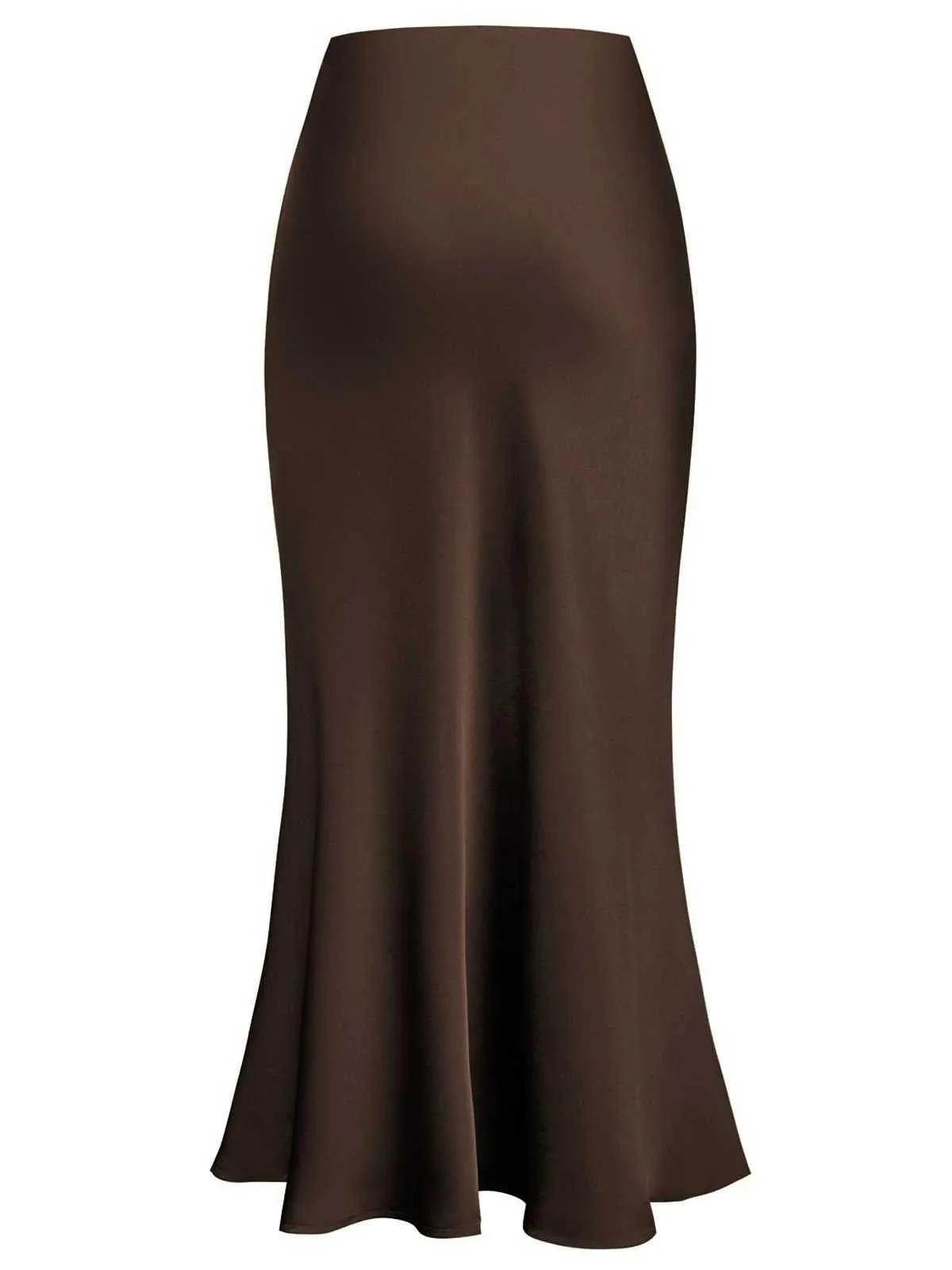 1930s High-Waist Satin Solid Mermaid Skirt sold by Retro Stage product image thumbnail 4