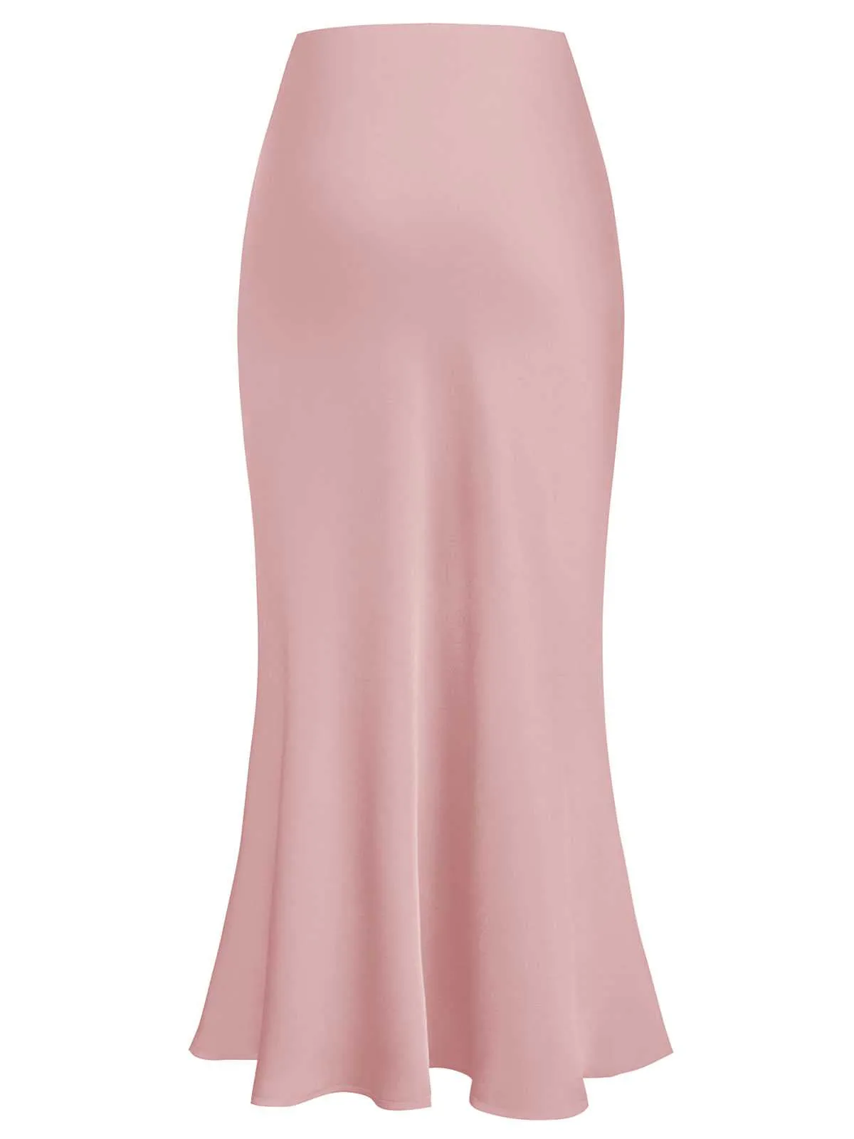 1930s High-Waist Satin Solid Mermaid Skirt sold by Retro Stage product image thumbnail 2