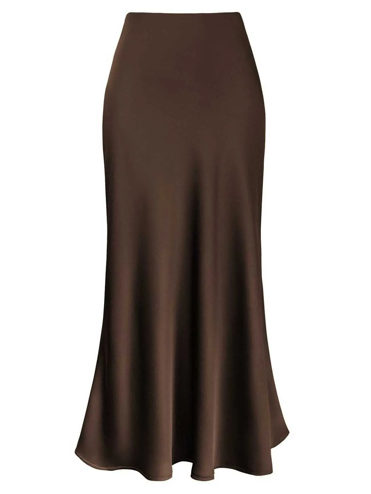 1930s High-Waist Satin Solid Mermaid Skirt sold by Retro Stage product image thumbnail 3