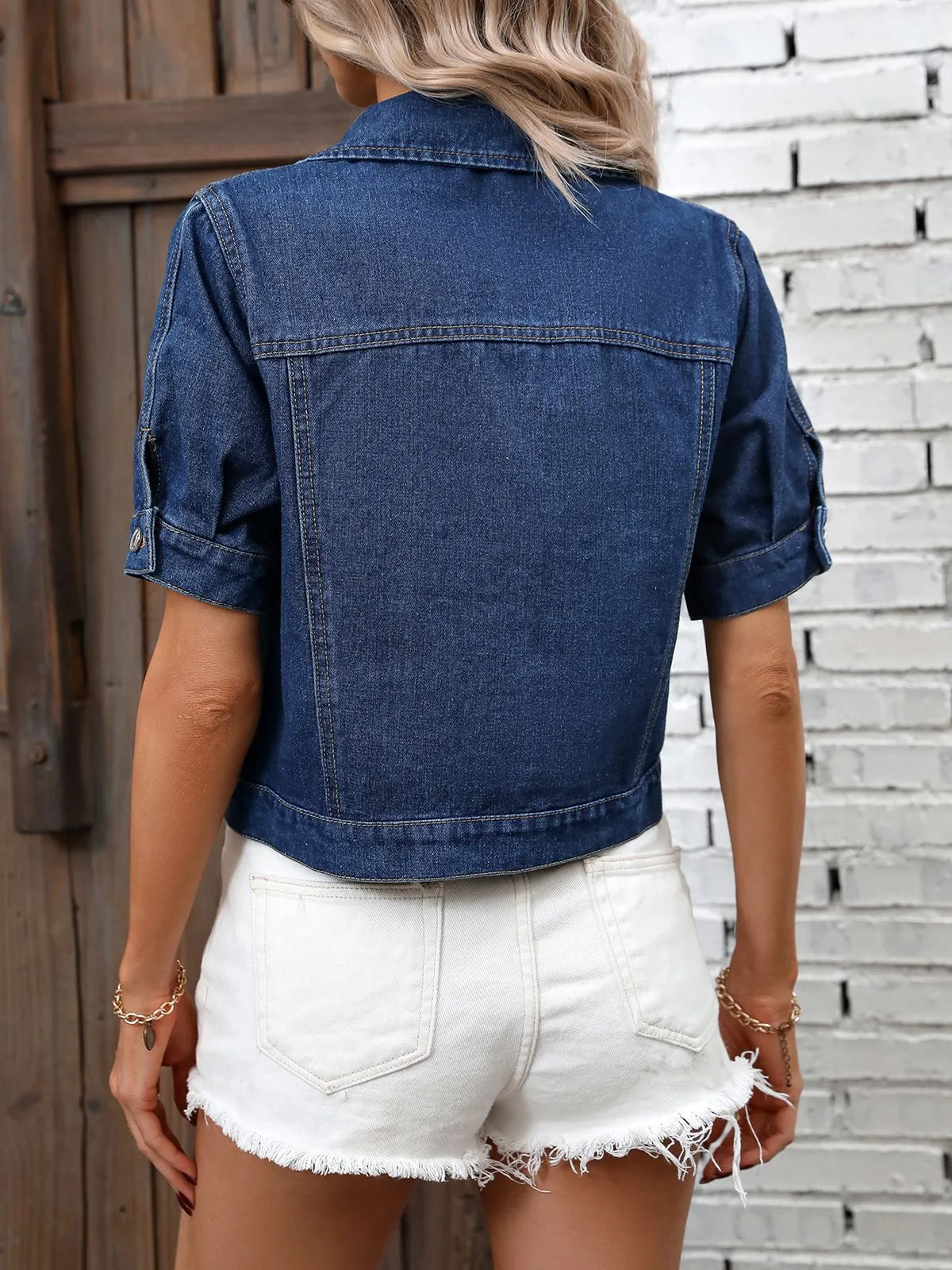 1970s Short Vintage Denim Jacket sold by Retro Stage product image thumbnail 3