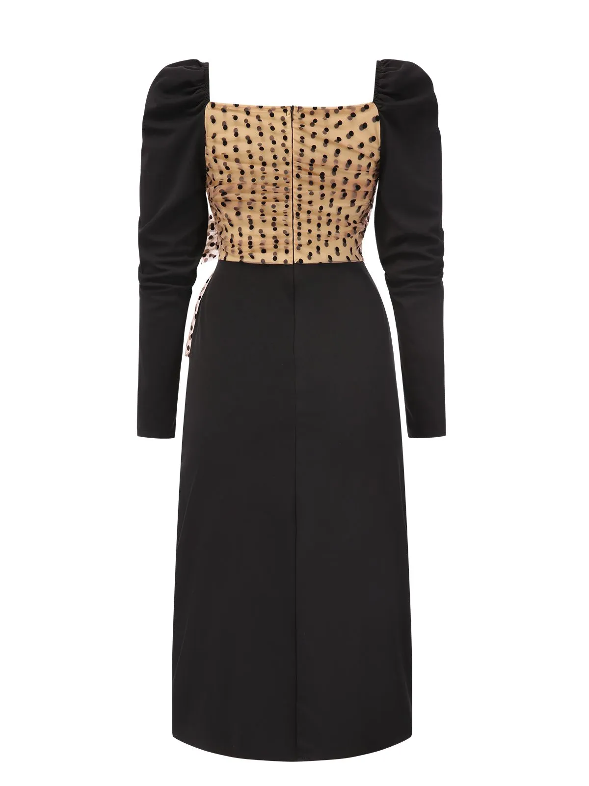 1960s Polka Dot Waist Bow Long Sleeve Dress sold by Retro Stage product image thumbnail 2