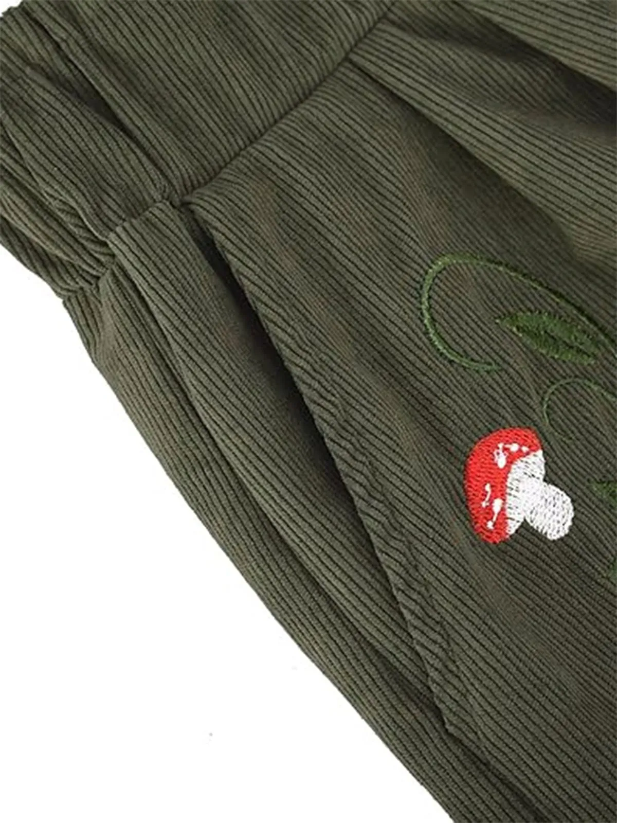 1940s Mushroom Embroidered Corduroy Shorts sold by Retro Stage product image thumbnail 3