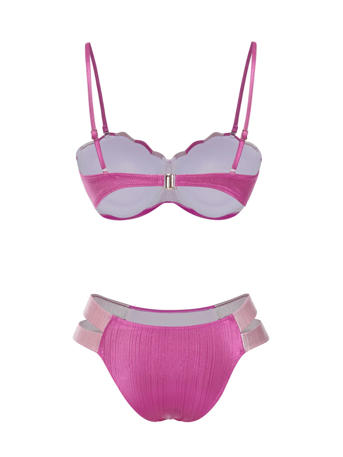 Pink 1970s Shell Shape Patchwork Swimsuit sold by Retro Stage product image thumbnail 3