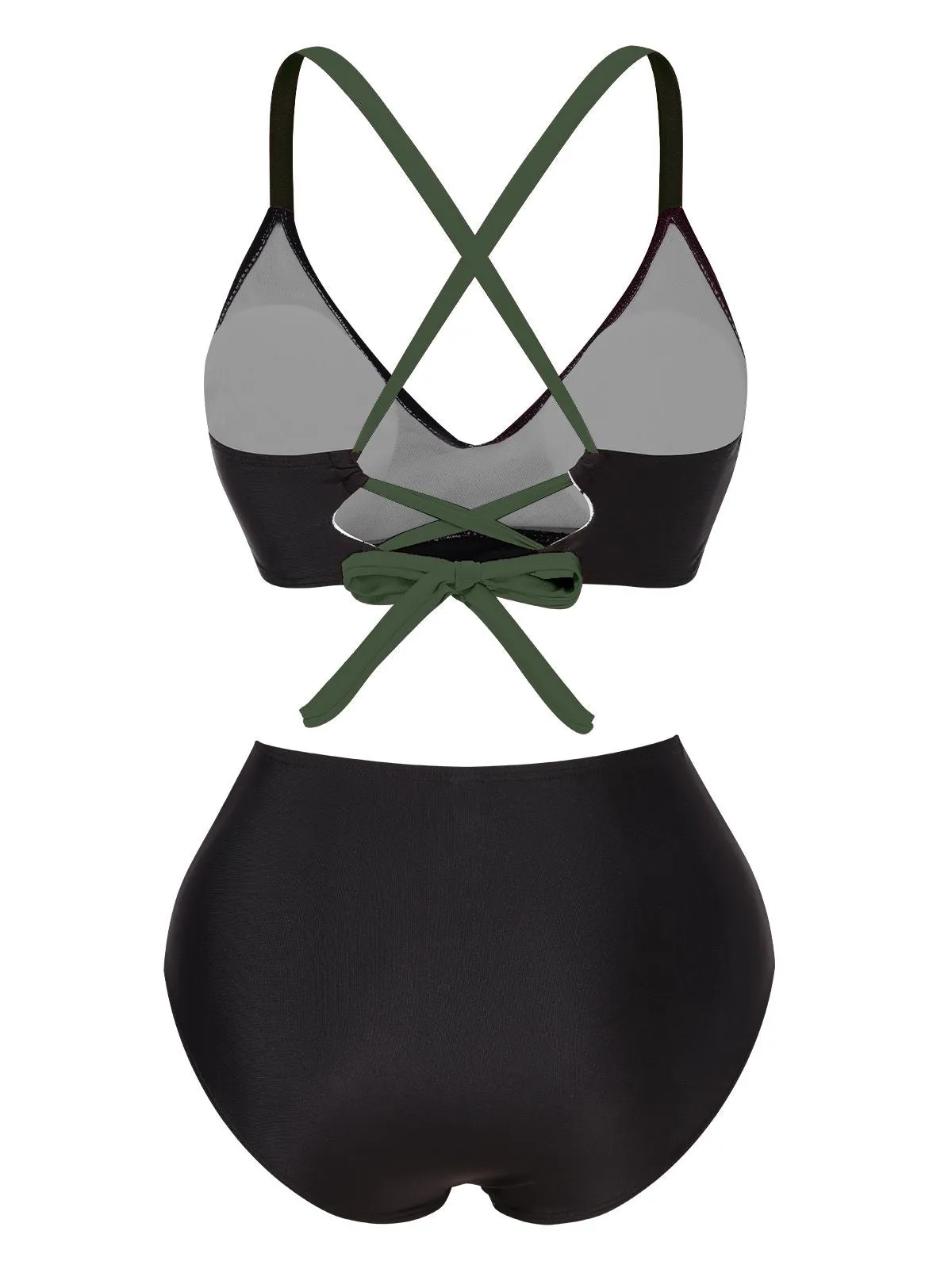 1970s Irregular Contrast Color Swimsuit sold by Retro Stage product image thumbnail 5