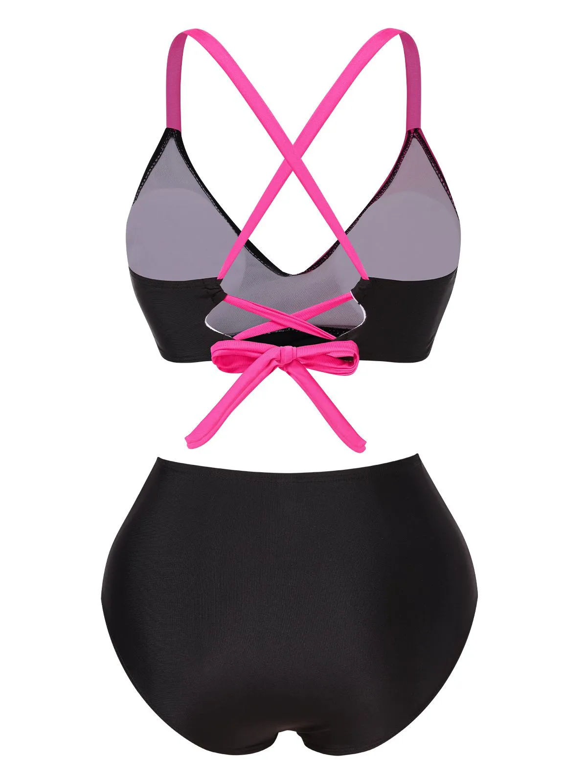 1970s Irregular Contrast Color Swimsuit sold by Retro Stage product image thumbnail 2