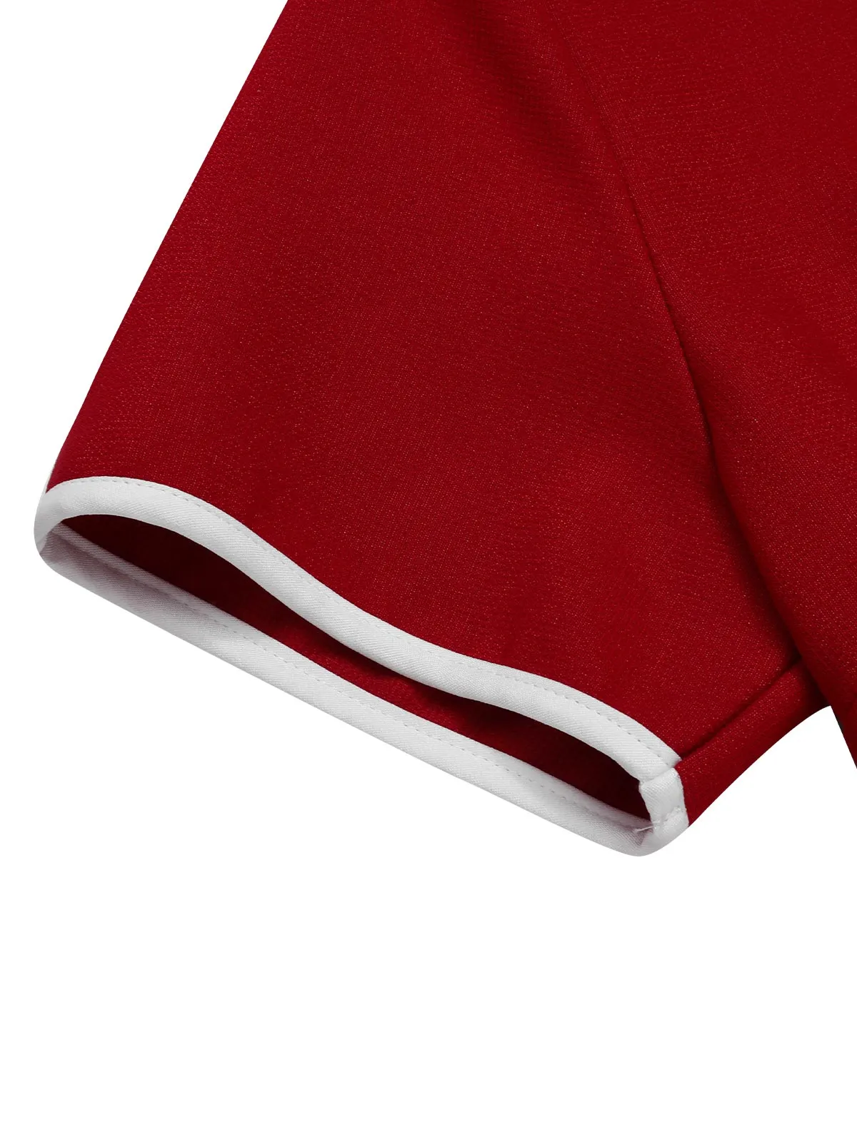 Red 1960s Solid Faux Pocket Dress sold by Retro Stage product image thumbnail 5