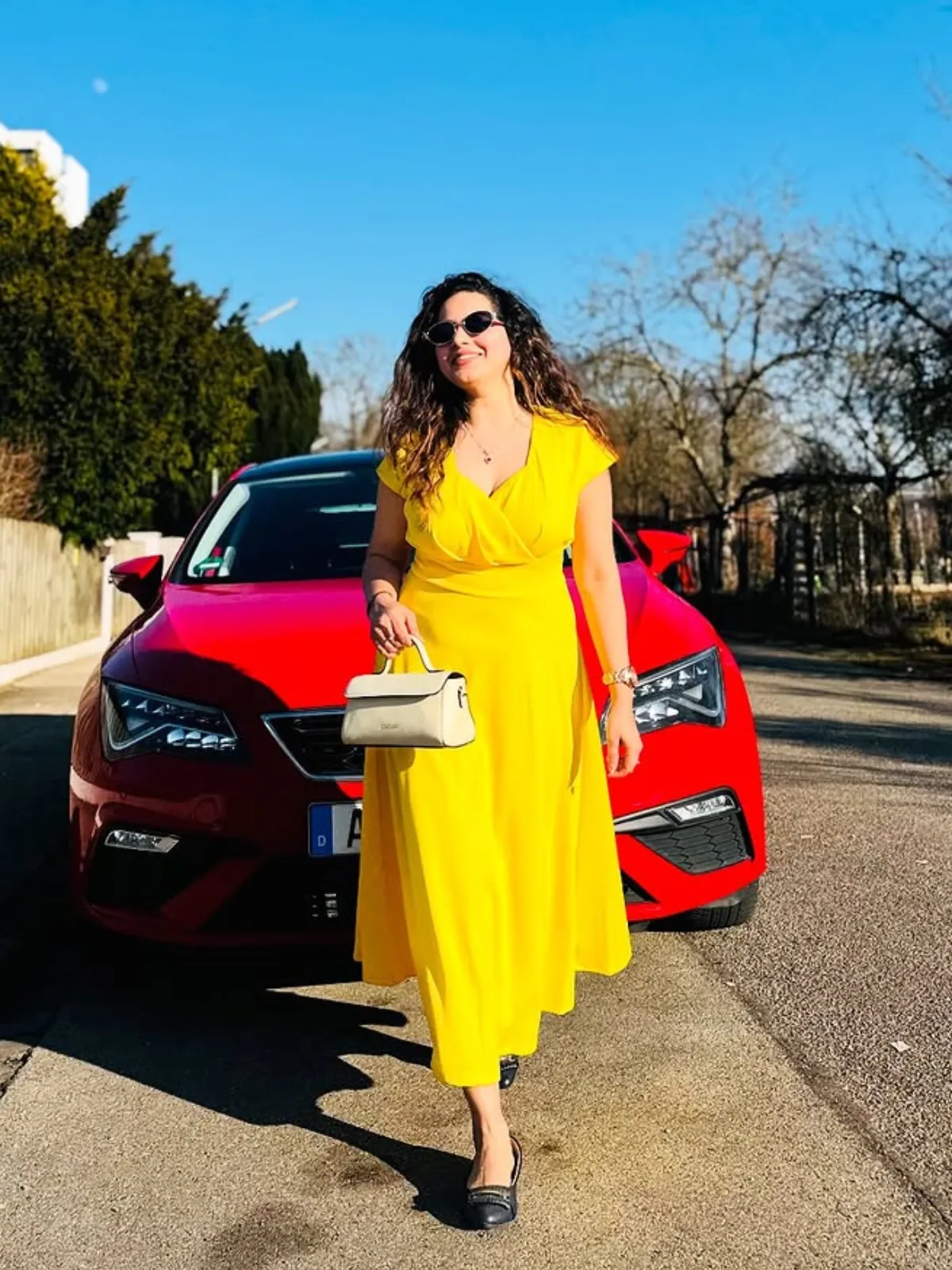 1950s Solid Heart Neck Short Sleeve Dress sold by Retro Stage