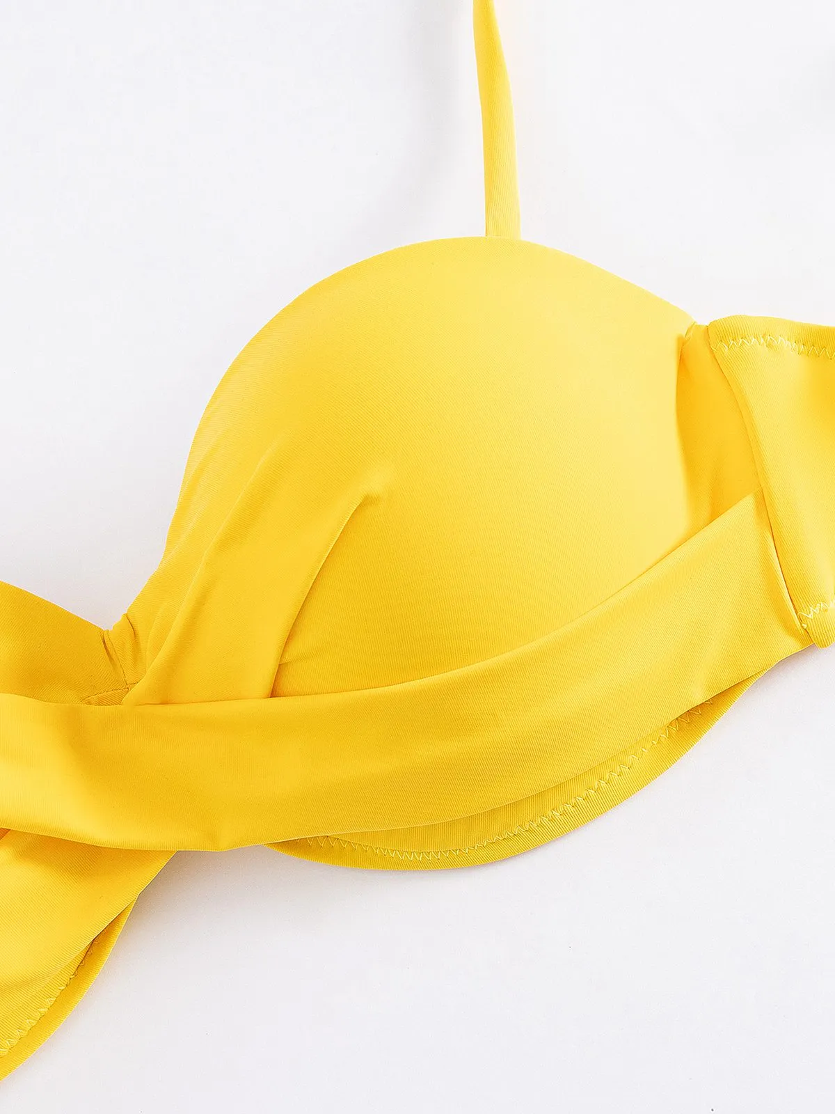 Yellow & Green 1960s Spaghetti Straps Bikini Set sold by Retro Stage product image thumbnail 3