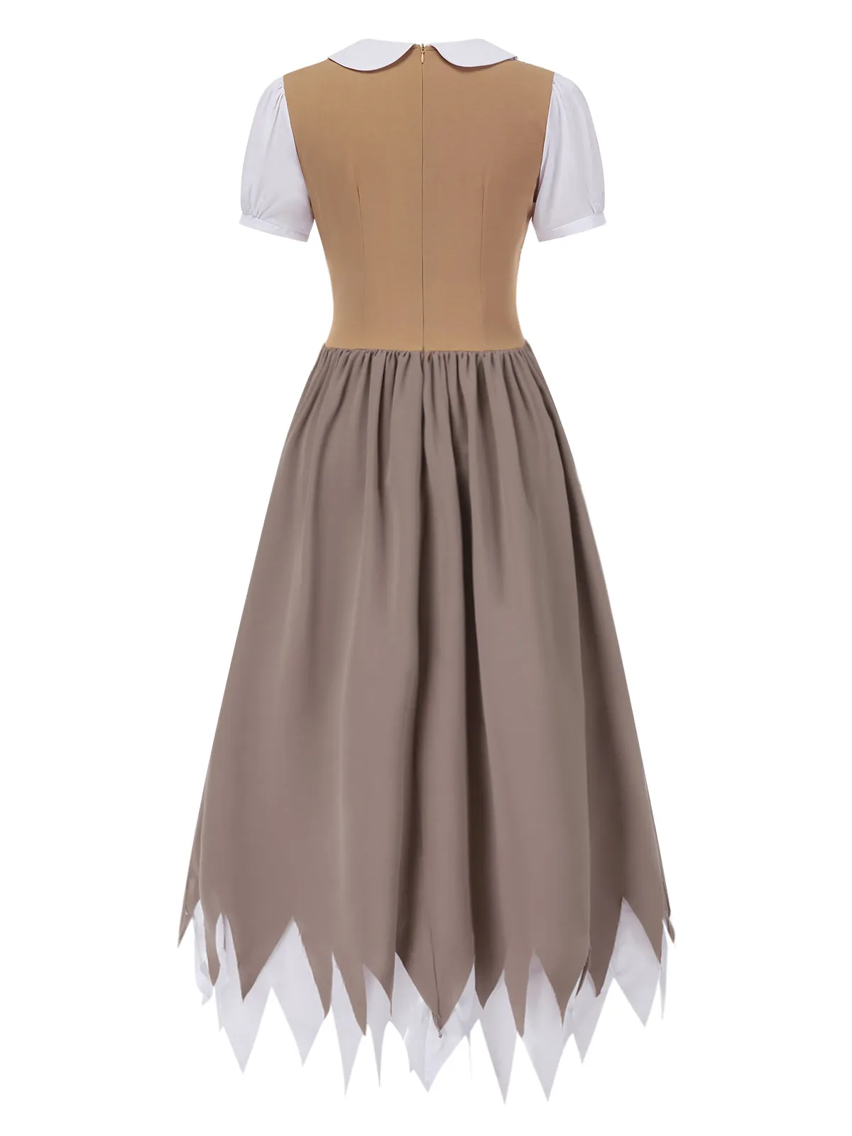 1940s Peter Pan Collar Patchwork Midi Dress sold by Retro Stage product image thumbnail 2