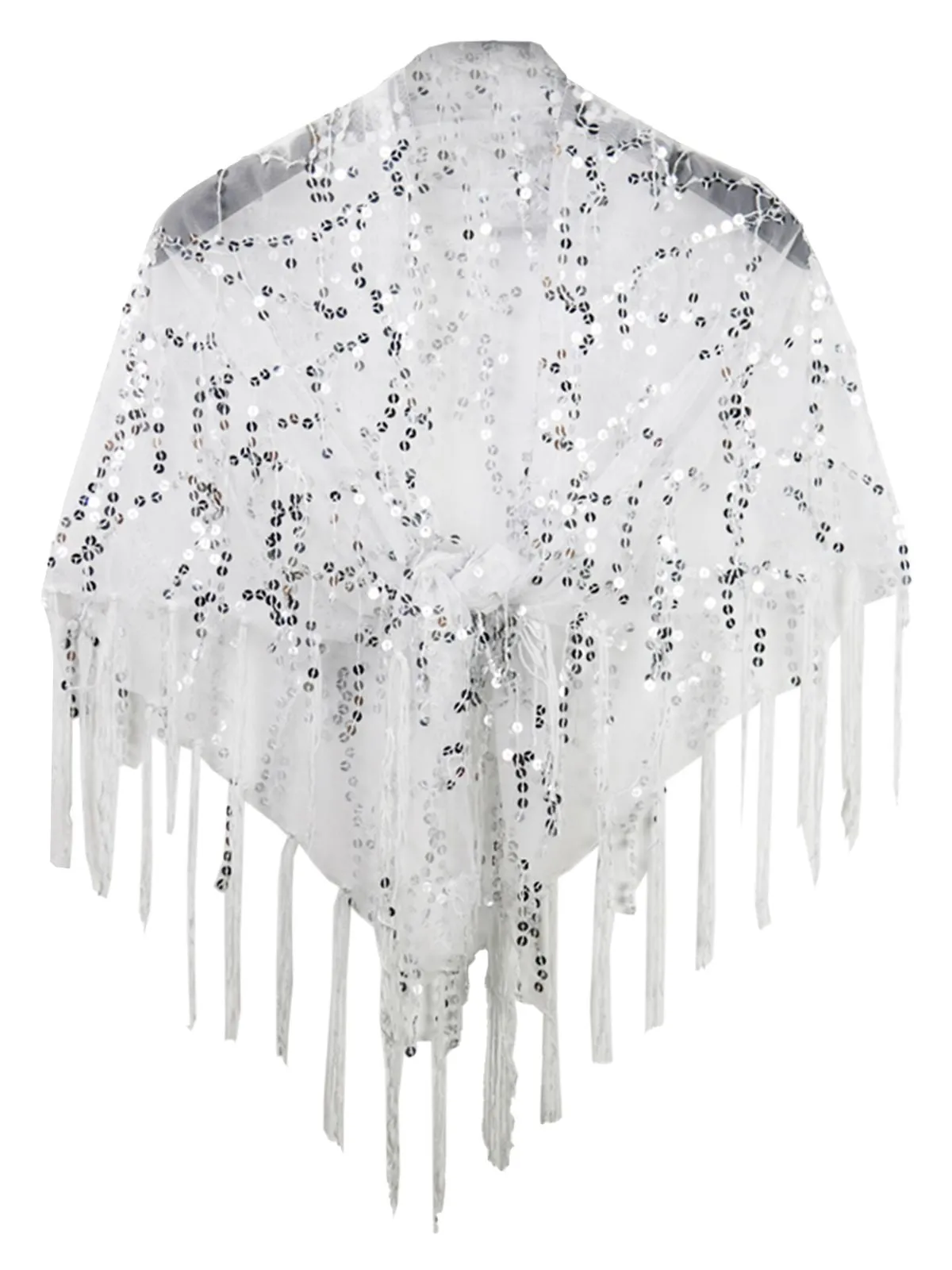 1920s Hollow Tassel Lace-Up Sequined Cape sold by Retro Stage product image thumbnail 5