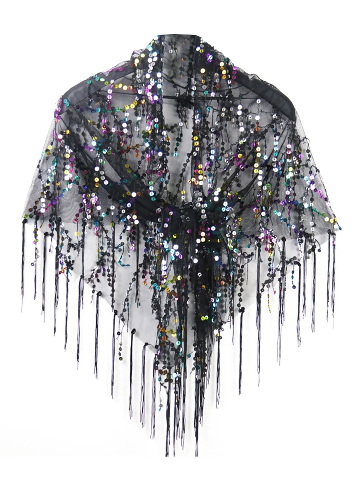1920s Hollow Tassel Lace-Up Sequined Cape sold by Retro Stage product image thumbnail 2