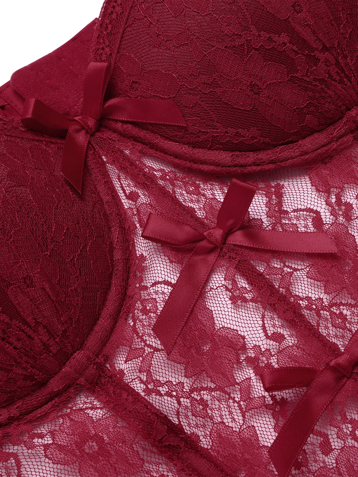 1950s Wide Strap Lace Mesh Nightgown sold by Retro Stage product image thumbnail 4