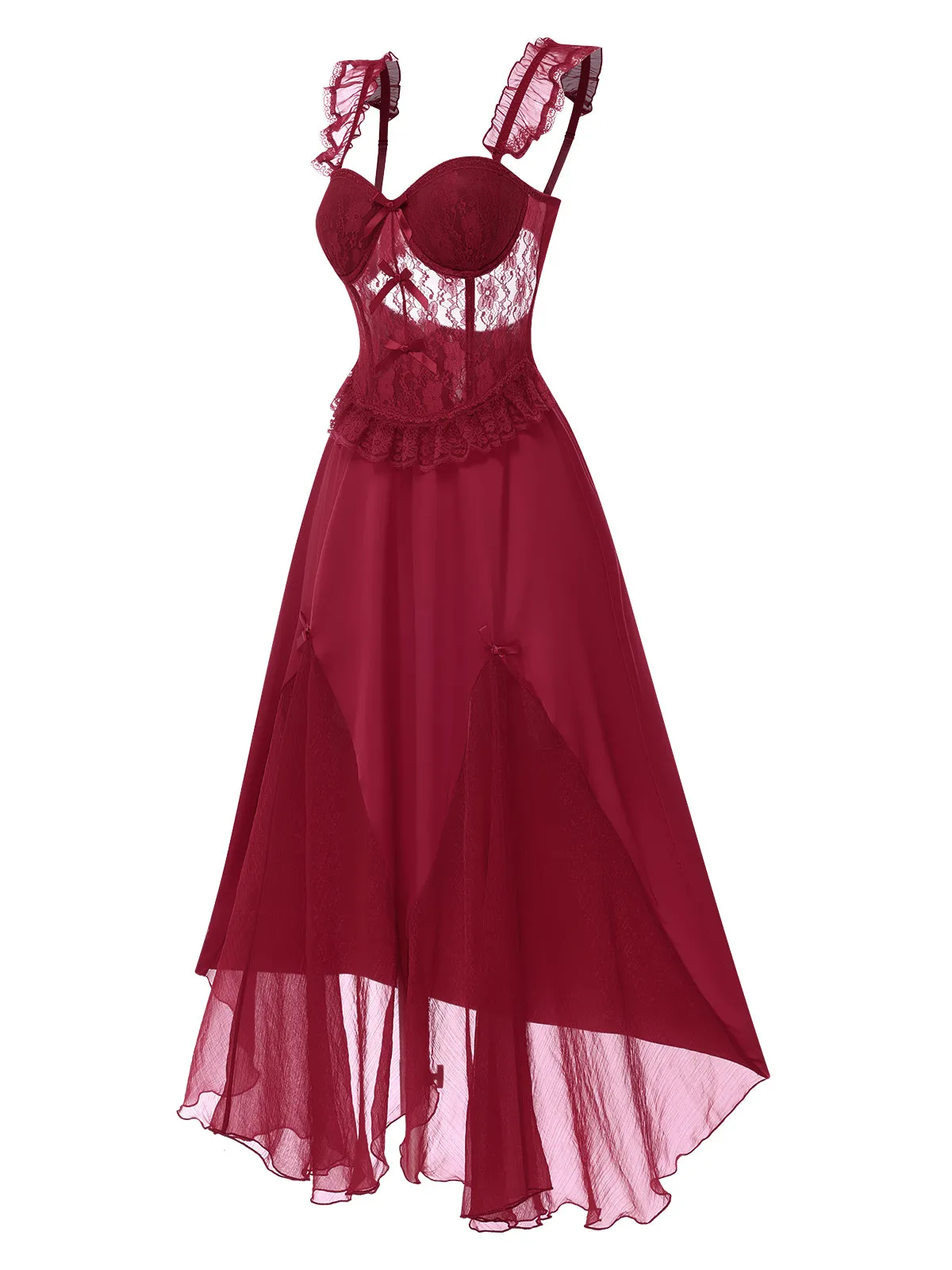 1950s Wide Strap Lace Mesh Nightgown sold by Retro Stage product image thumbnail 2