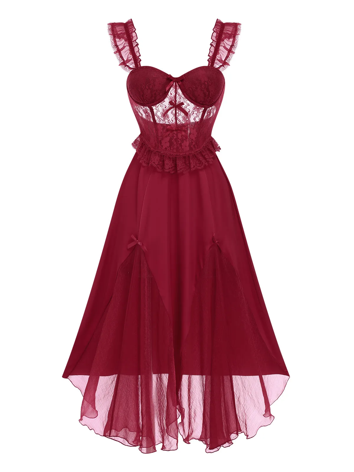 1950s Wide Strap Lace Mesh Nightgown sold by Retro Stage