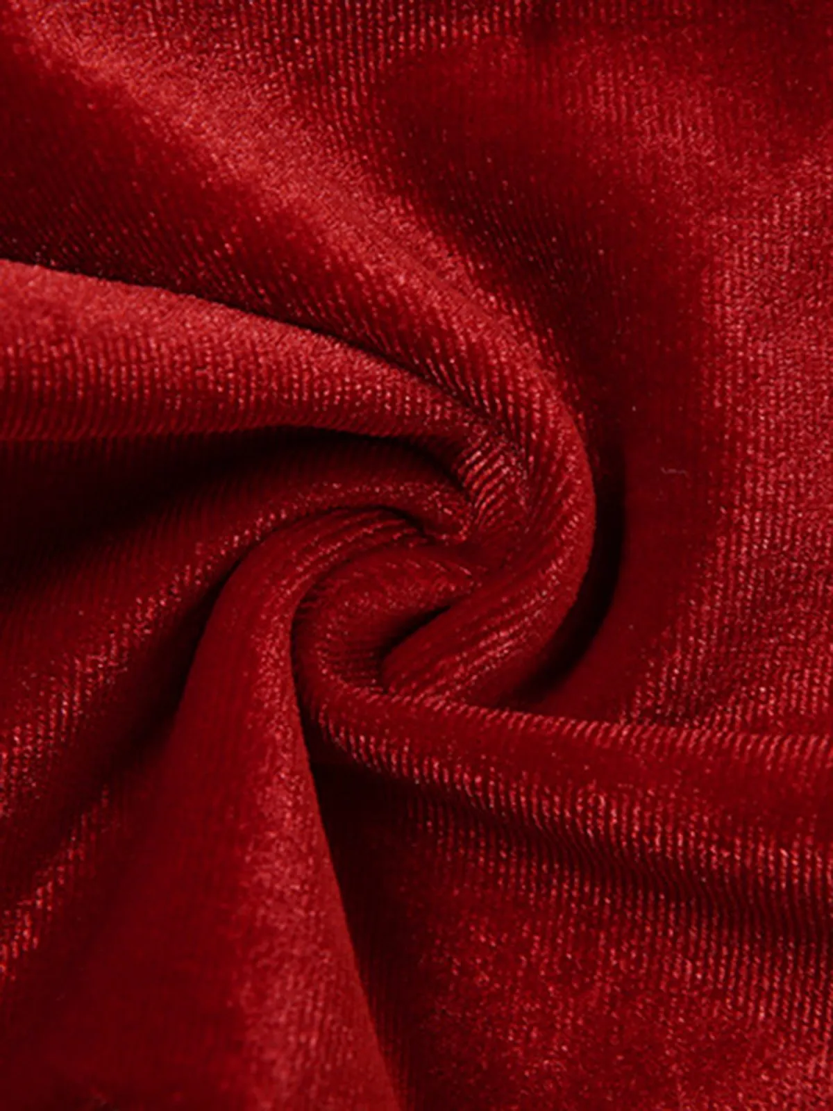 Red 1930s Velvet Lace Mermaid Skirt sold by Retro Stage product image thumbnail 3