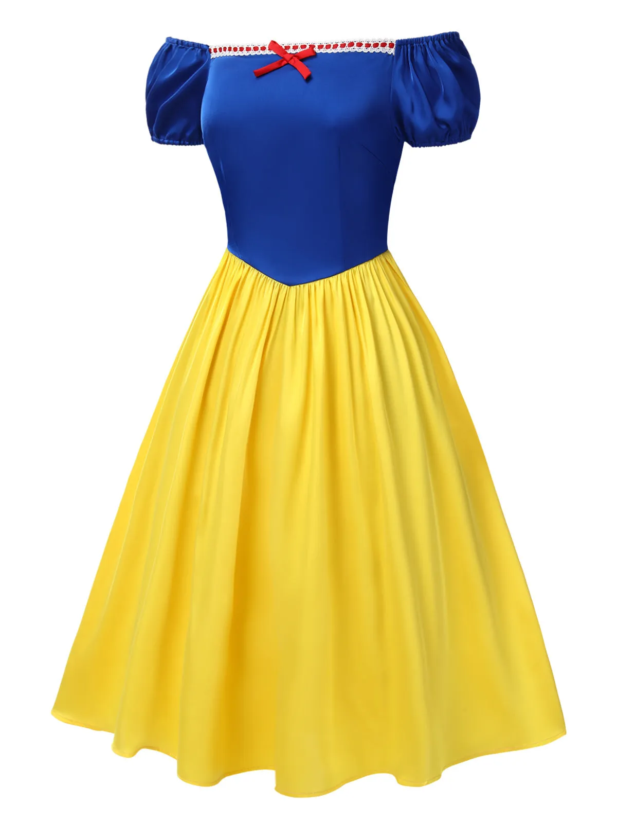 1950s Off-Shoulder Puff Sleeve Princess Bow Dress sold by Retro Stage product image thumbnail 4
