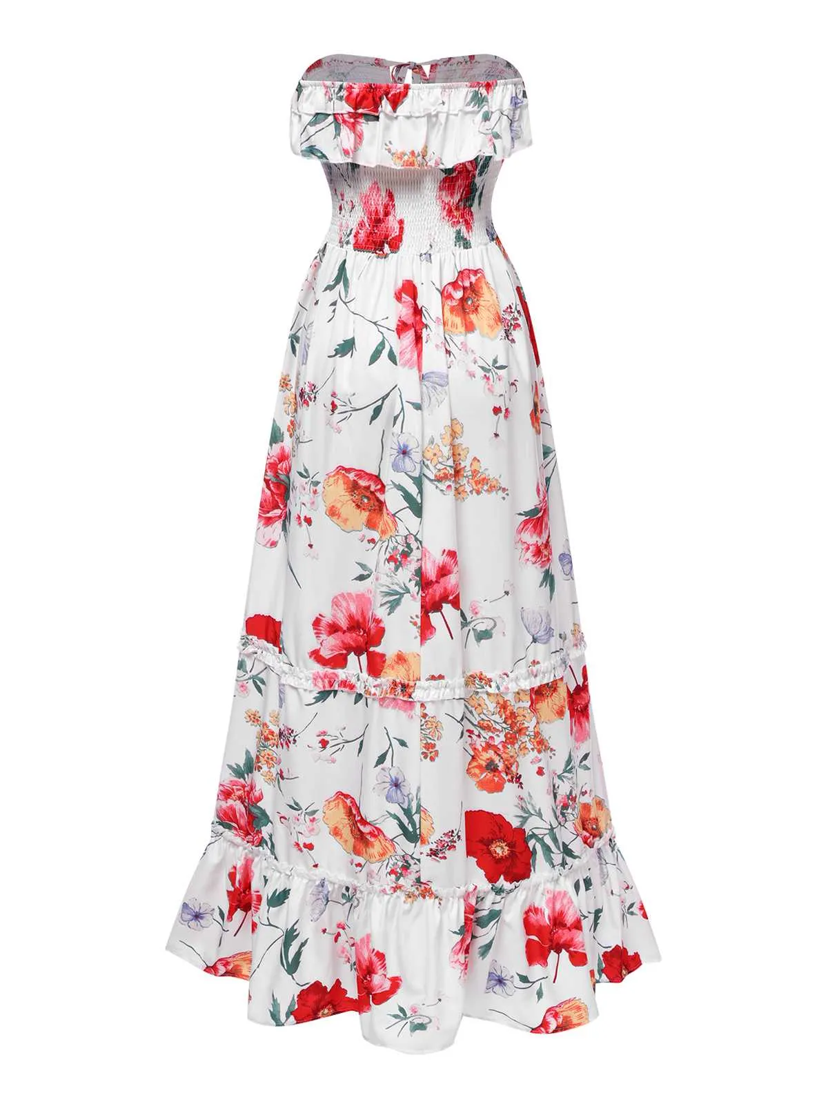 1930s Bandeau Floral Tiered Ruffle Hem Dress sold by Retro Stage product image thumbnail 3