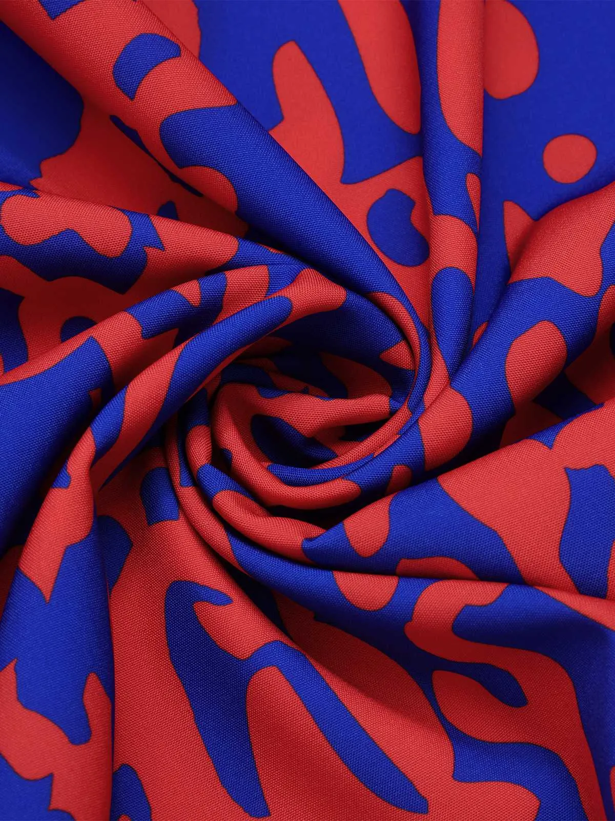 1950s Halter Abstract Print Backless Swing Dress sold by Retro Stage product image thumbnail 3