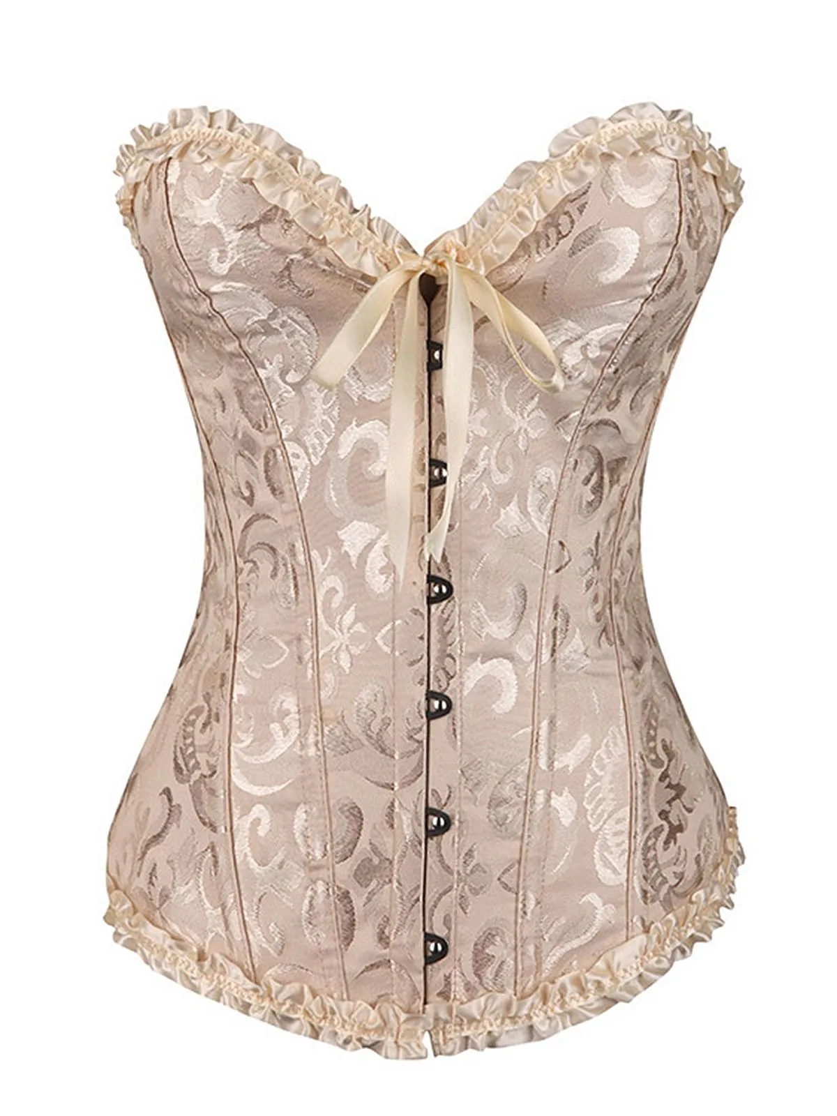 Vintage Palace Print Lace-Up Corset sold by Retro Stage product image thumbnail 2
