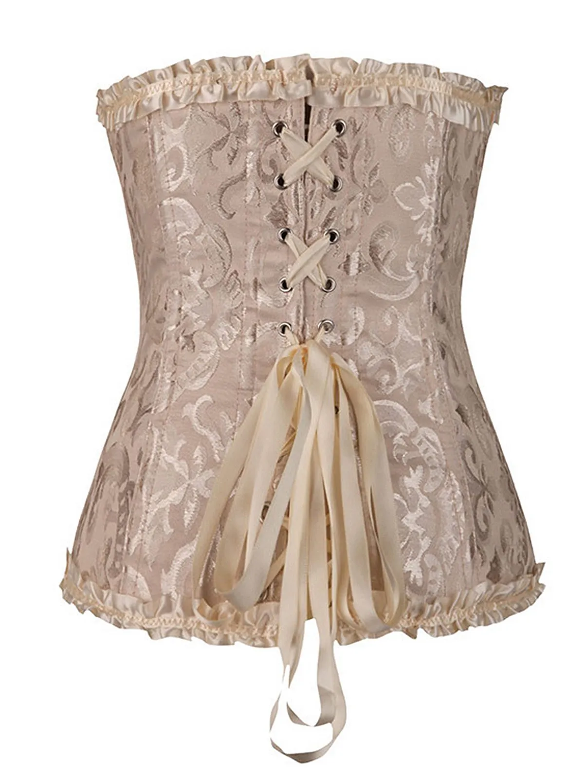 Vintage Palace Print Lace-Up Corset sold by Retro Stage product image thumbnail 4