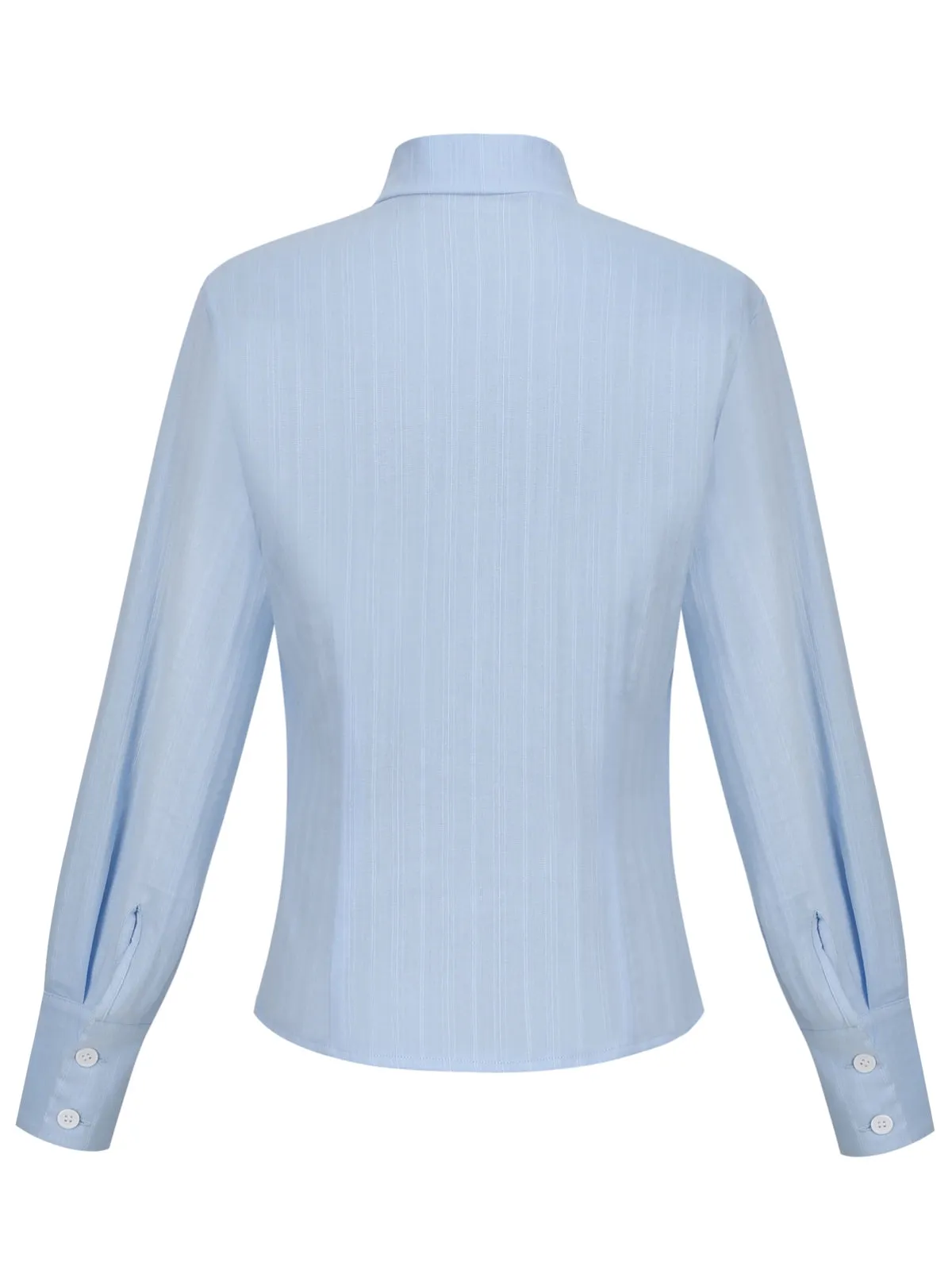 Light Blue 1950s Bow Collar Blouse sold by Retro Stage product image thumbnail 3