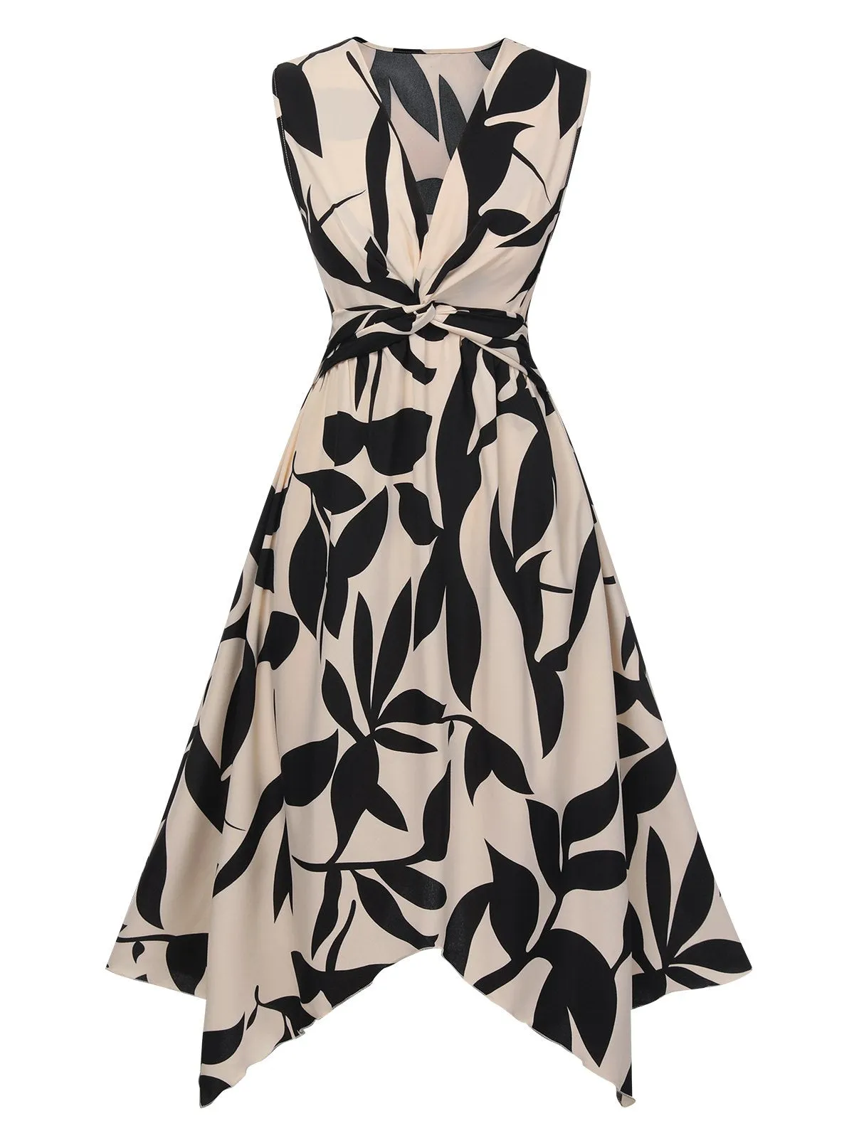 1940s Twisted Irregular Hem Sleeveless Dress sold by Retro Stage product image thumbnail 2