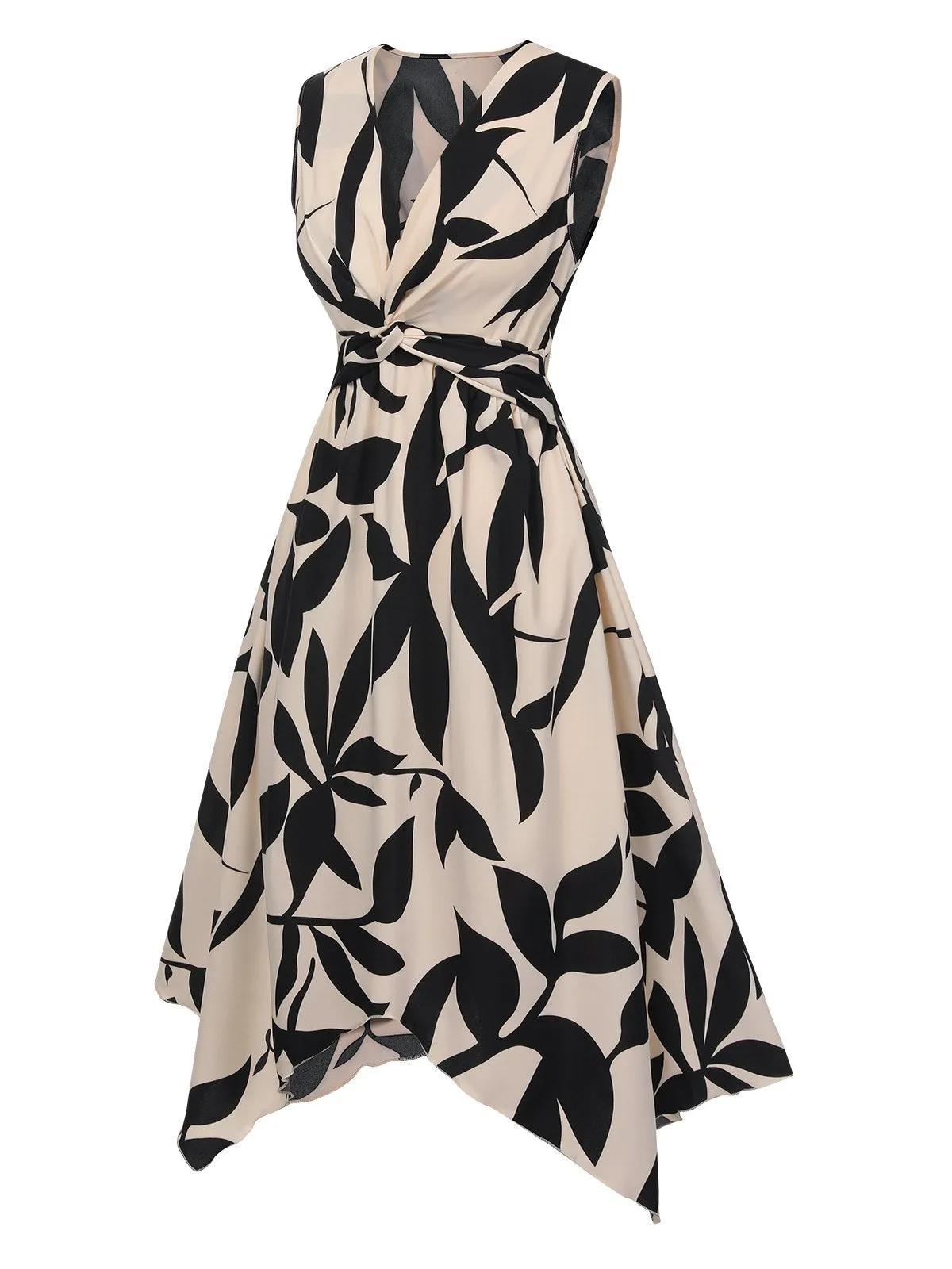 1940s Twisted Irregular Hem Sleeveless Dress sold by Retro Stage product image thumbnail 3