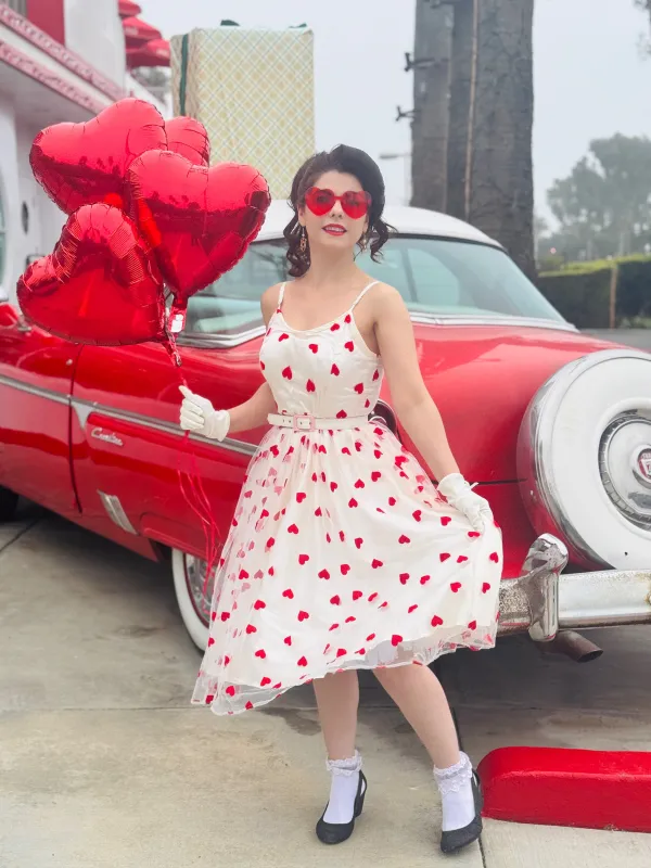 Heart 1950s Mesh Sling Dress sold by Retro Stage