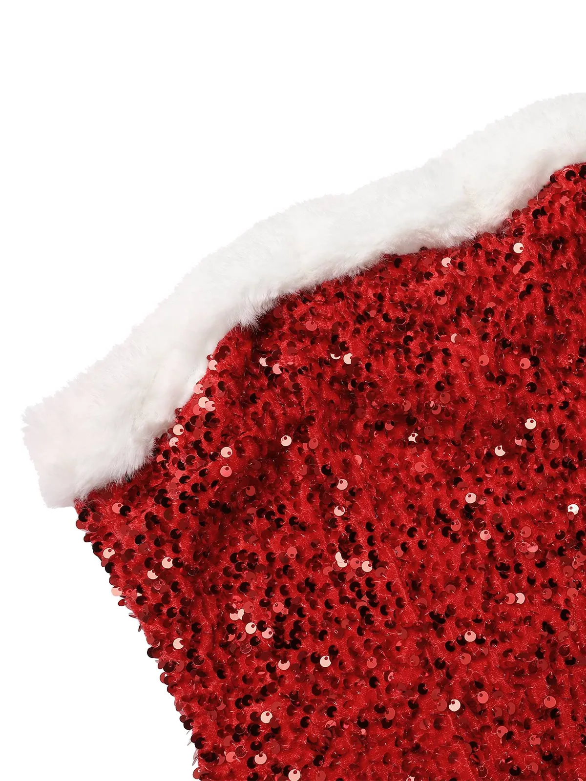 Red 1960s Strapless Sequined Dress sold by Retro Stage product image thumbnail 4