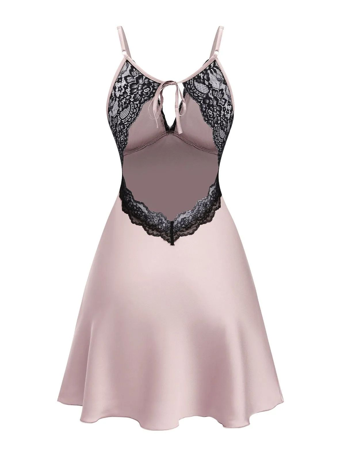 1940s Lace Suspender Patchwork Backless Nightgown sold by Retro Stage product image thumbnail 5