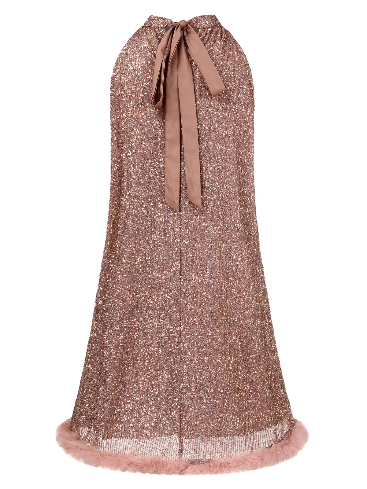 1950s Solid Sequined Raw Edge Dress sold by Retro Stage product image thumbnail 3