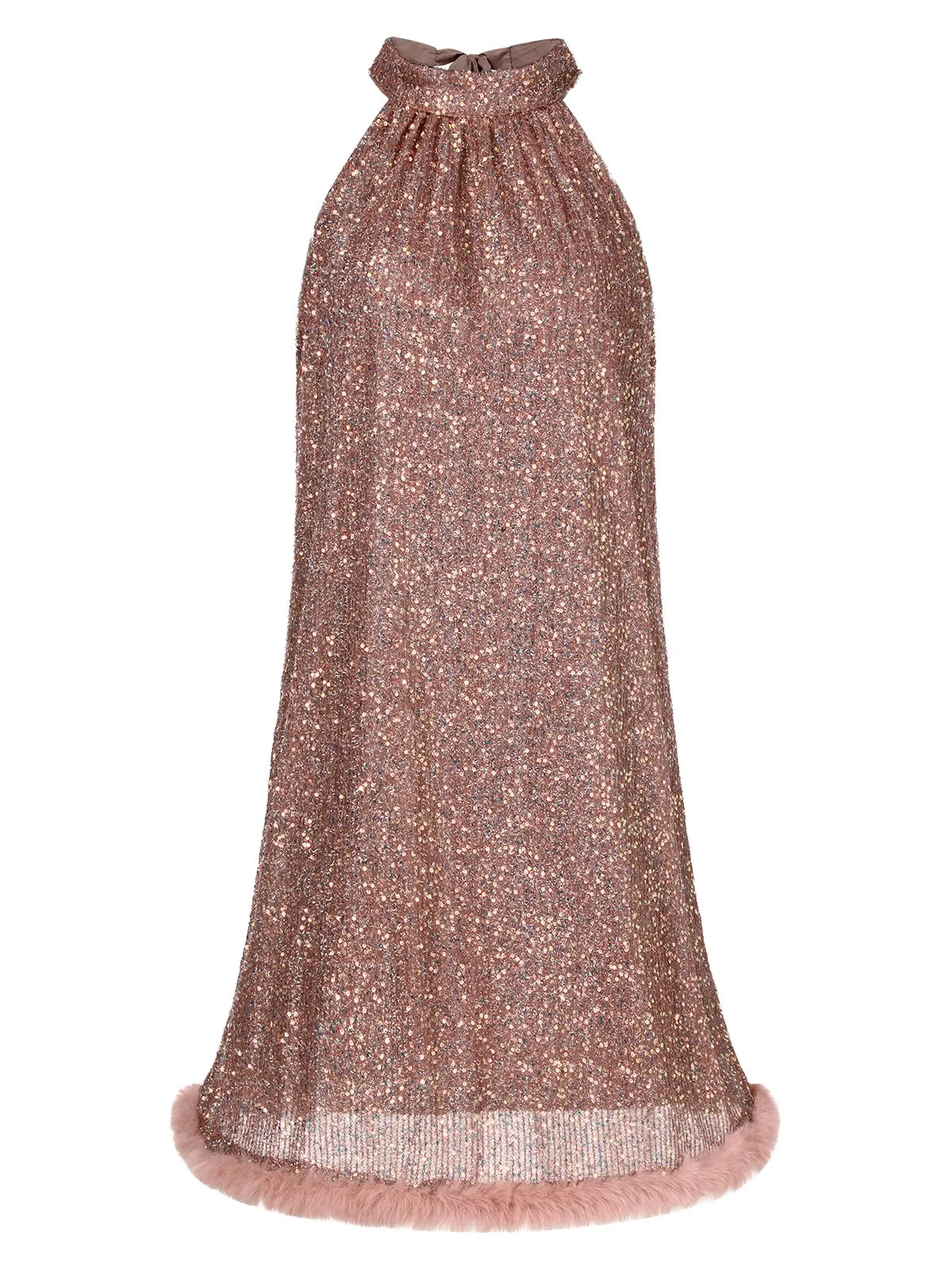 1950s Solid Sequined Raw Edge Dress sold by Retro Stage product image thumbnail 2