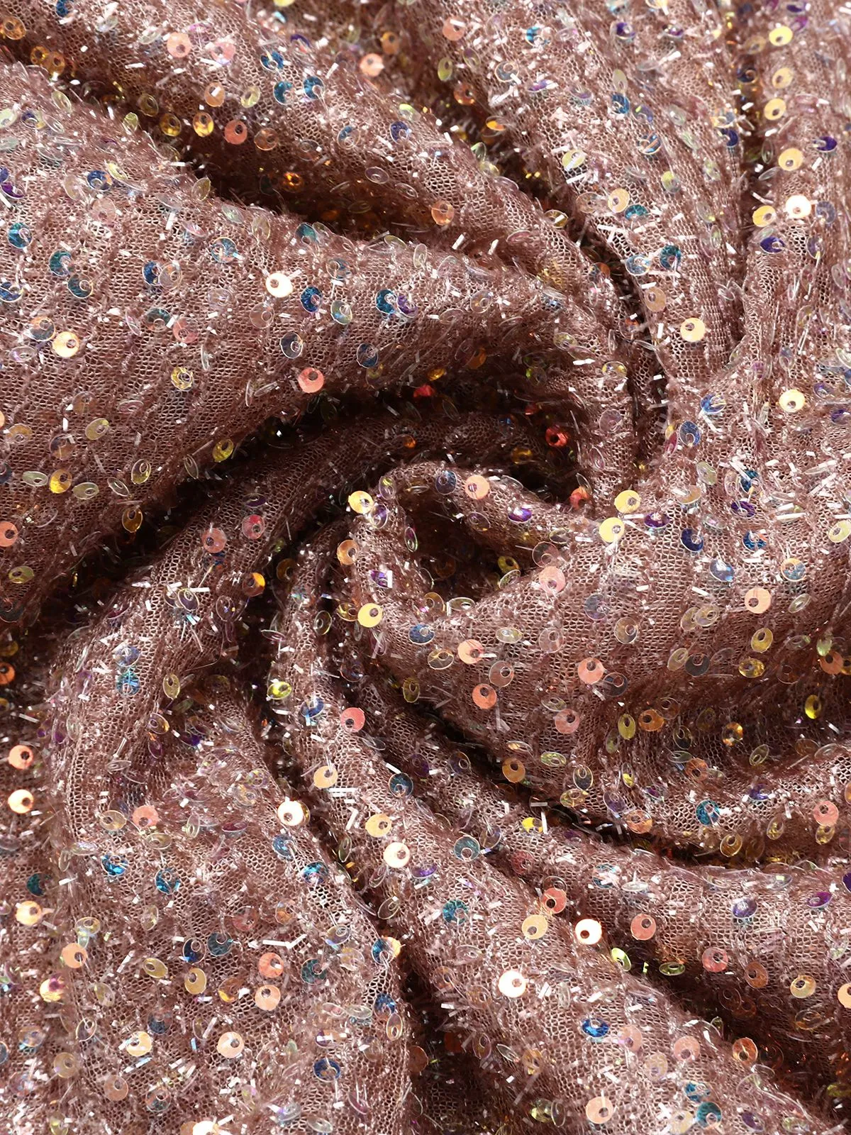 1950s Solid Sequined Raw Edge Dress sold by Retro Stage product image thumbnail 5