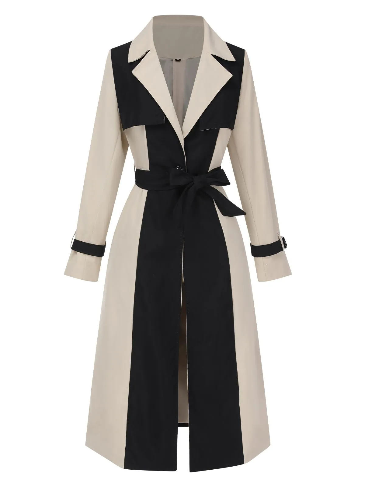 1960s Solid Color Patchwork Belt Coat sold by Retro Stage product image thumbnail 2