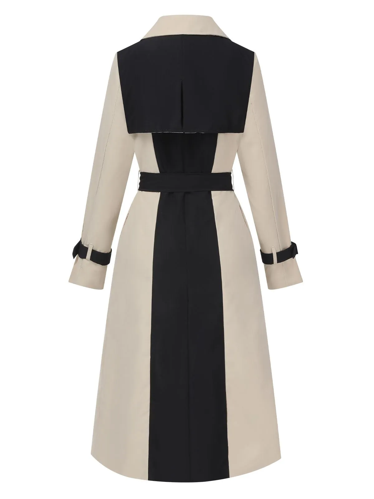 1960s Solid Color Patchwork Belt Coat sold by Retro Stage product image thumbnail 3