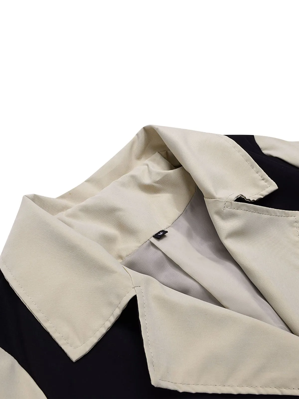 1960s Solid Color Patchwork Belt Coat sold by Retro Stage product image thumbnail 4