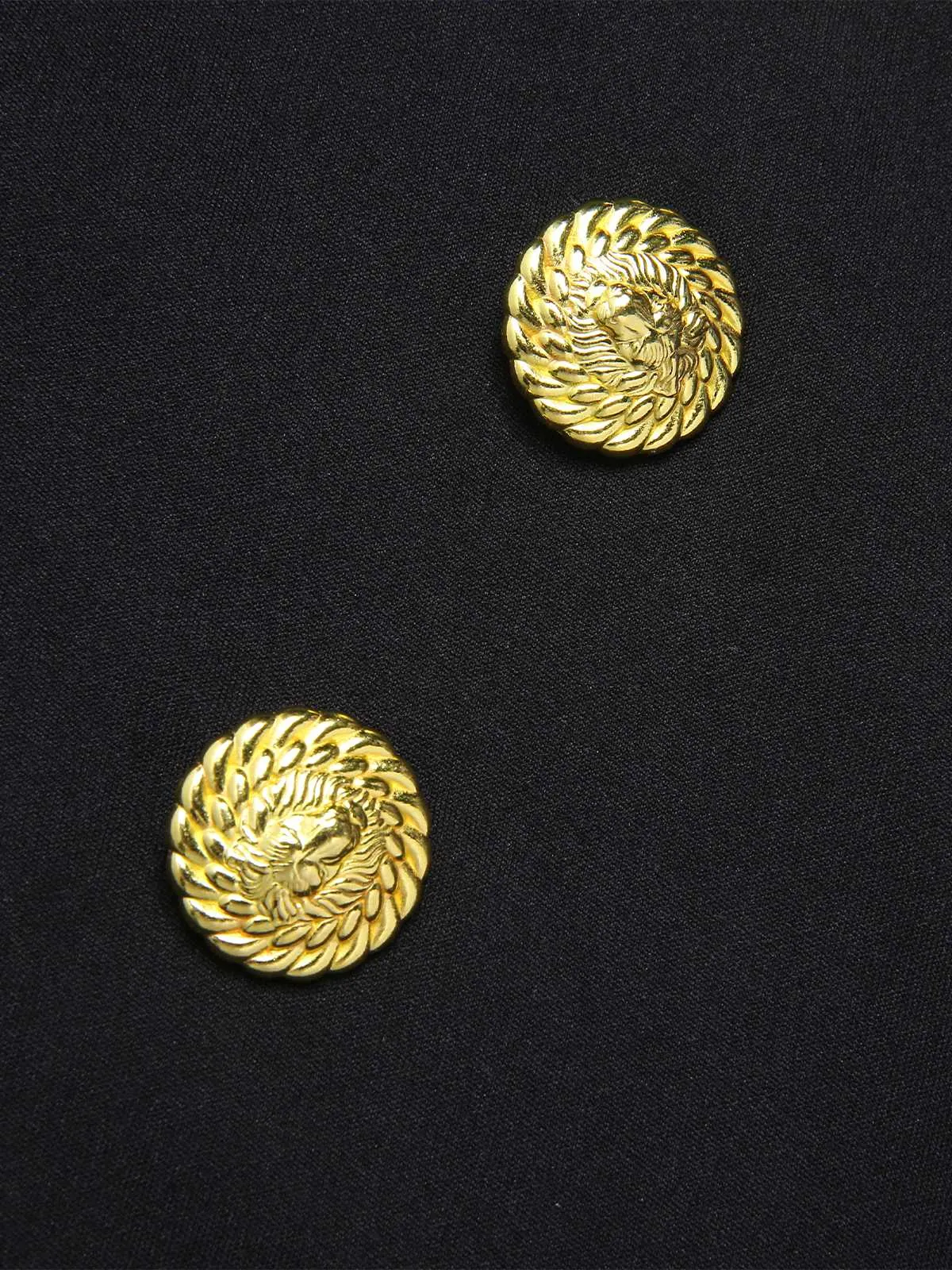 Black 1950s Cut-Out Buttoned Solid Romper sold by Retro Stage product image thumbnail 3