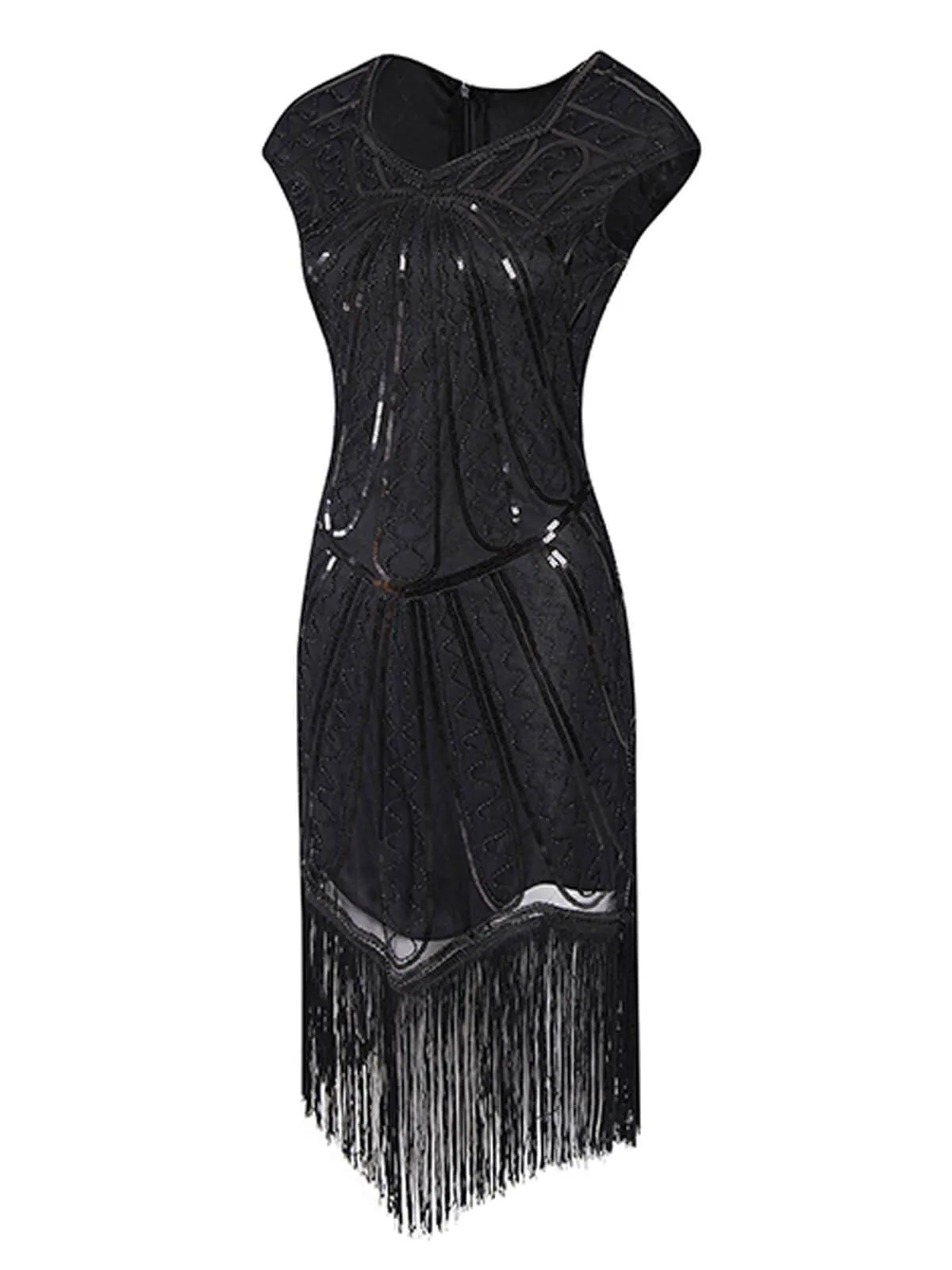 1920s Sequin Fringed Gatsby Dress sold by Retro Stage product image thumbnail 2