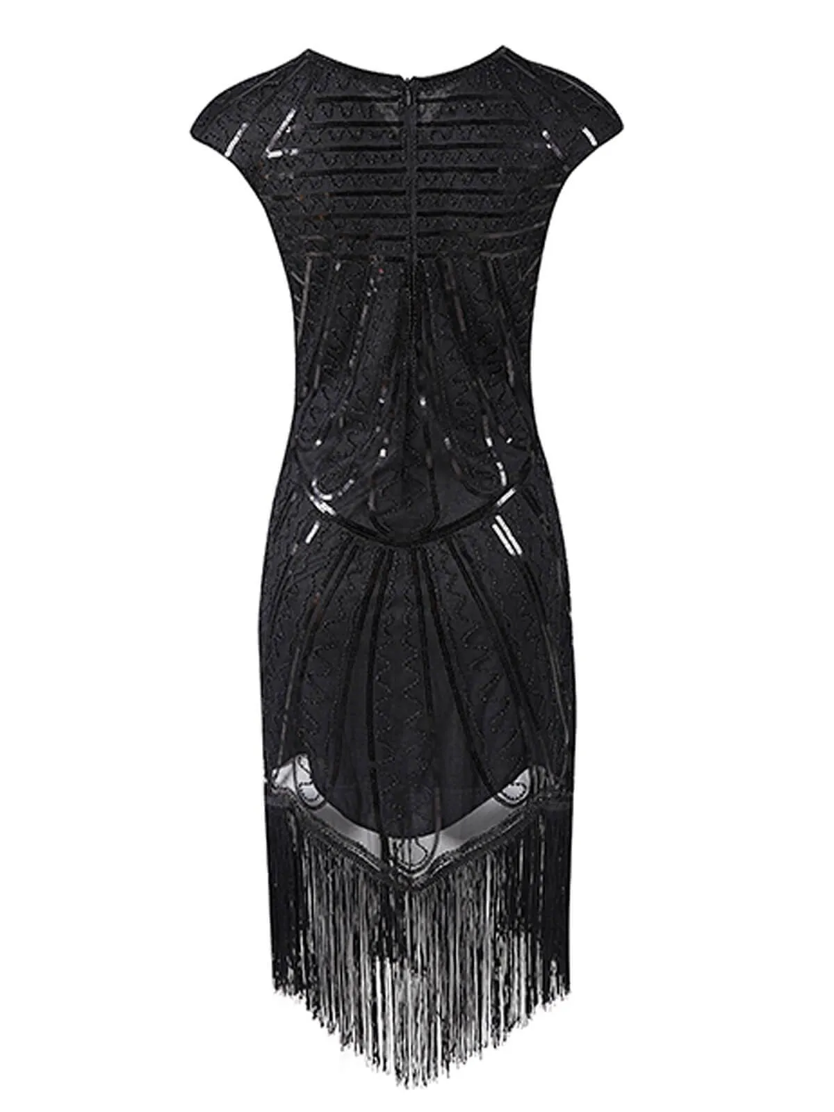 1920s Sequin Fringed Gatsby Dress sold by Retro Stage product image thumbnail 3