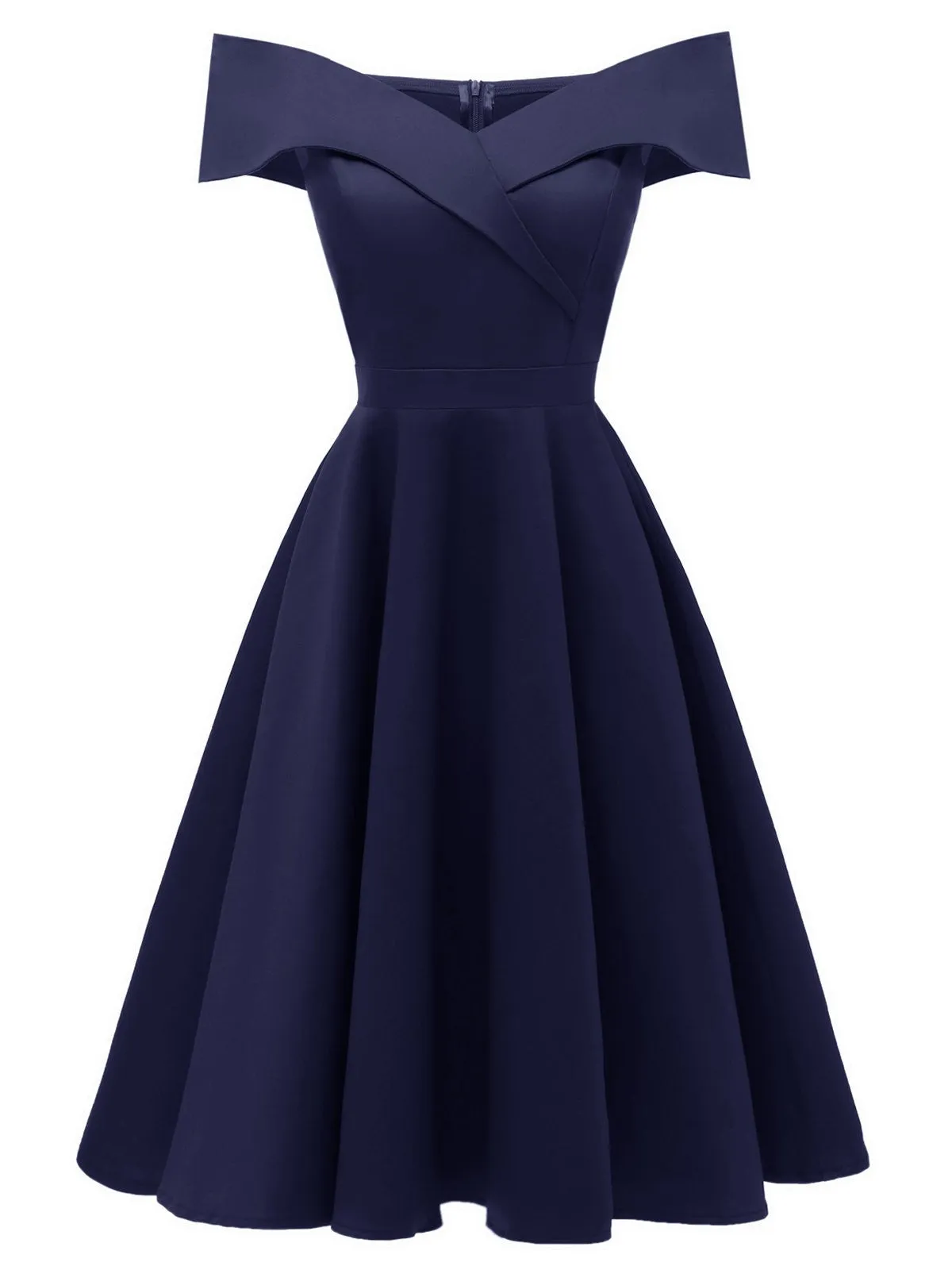 1950s Off Shoulder Swing Dress sold by Retro Stage product image thumbnail 5