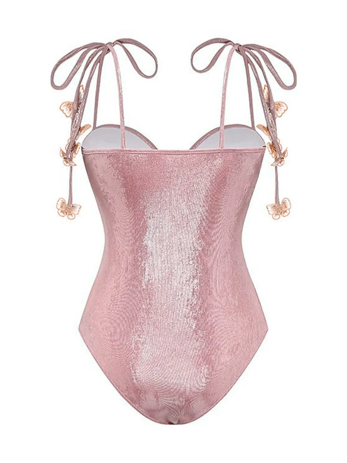 Pink 1950s Shimmery 3D Butterflies One-Piece Swimsuit sold by Retro Stage product image thumbnail 2
