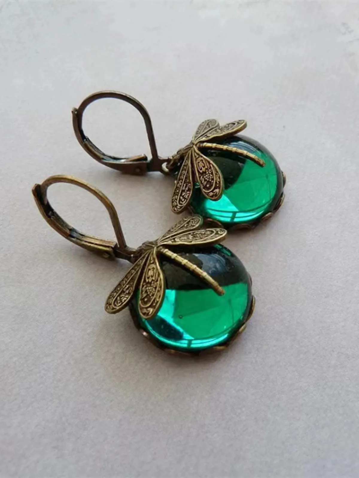 Vintage Dragonfly Gemstone Earrings sold by Retro Stage