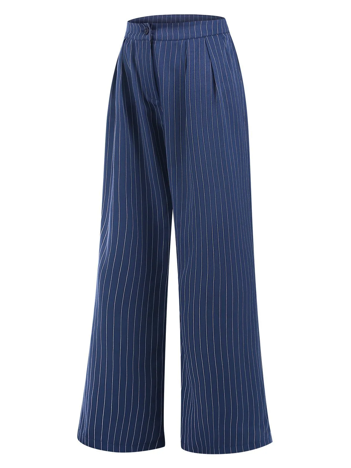 Blue 1940s Striped Wide-Leg Pants sold by Retro Stage product image thumbnail 3