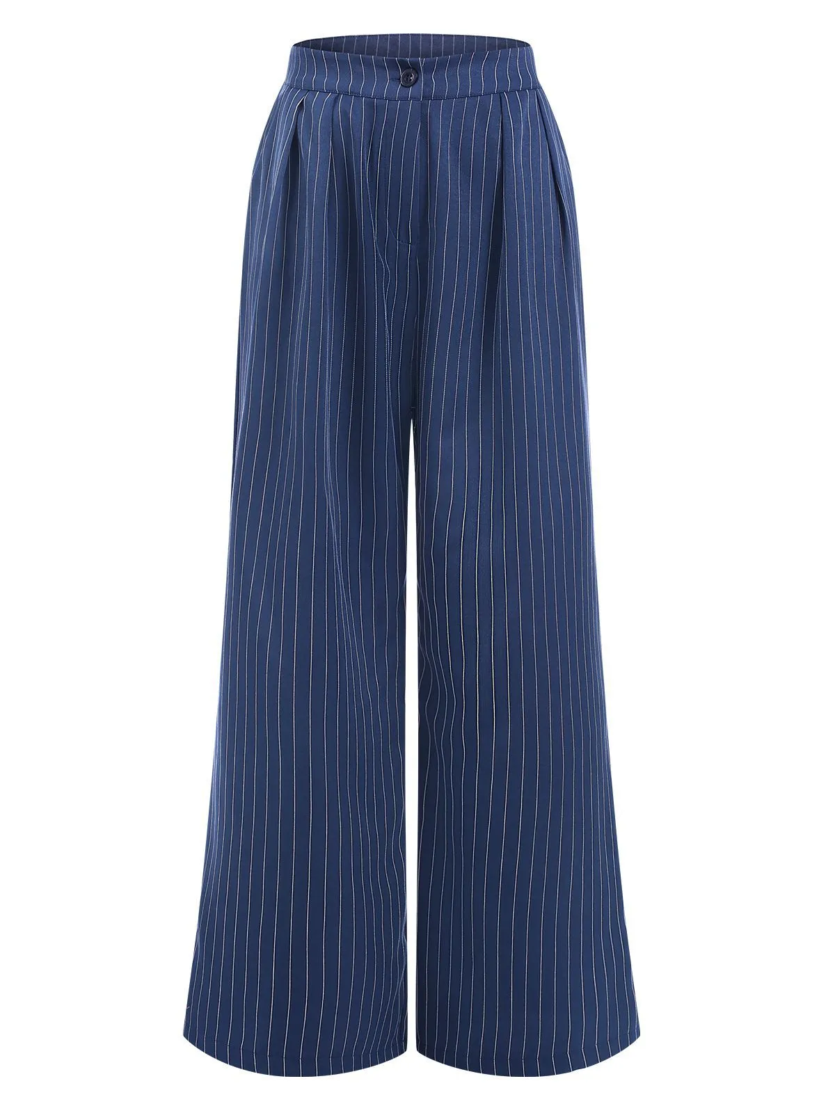 Blue 1940s Striped Wide-Leg Pants sold by Retro Stage