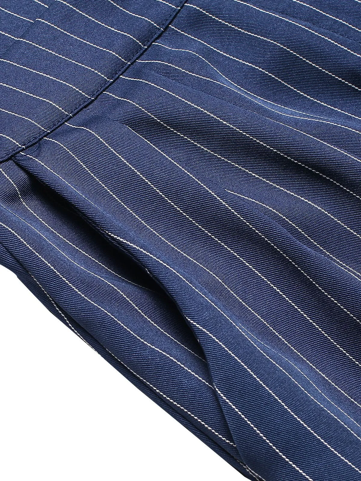 Blue 1940s Striped Wide-Leg Pants sold by Retro Stage product image thumbnail 5