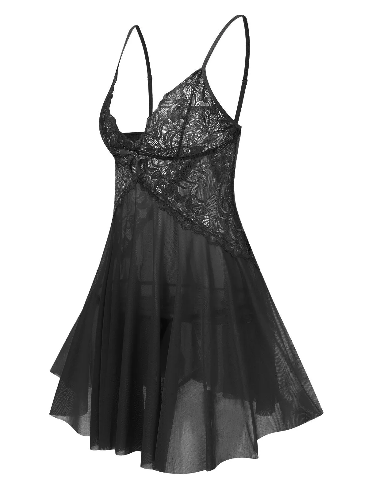 1940s Lace Suspender Sheer Nightgown sold by Retro Stage product image thumbnail 5