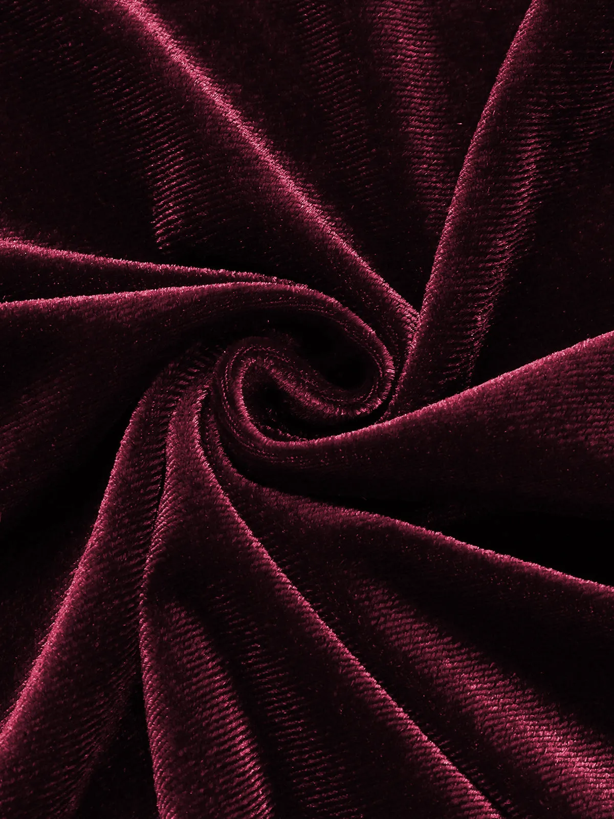 1940s V-Neck Solid A-line Velvet Dress sold by Retro Stage product image thumbnail 4