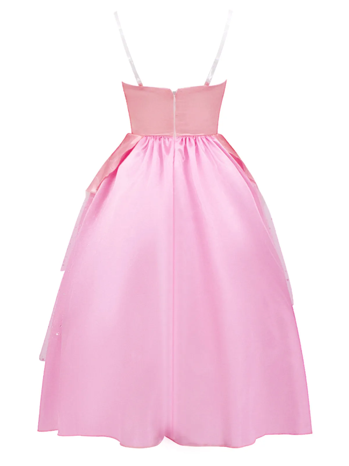 Pink 1950s Wicked Spaghetti Mesh Patchwork Dress sold by Retro Stage product image thumbnail 3