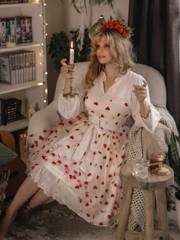 Heart 1950s Mesh Sling Dress sold by Retro Stage