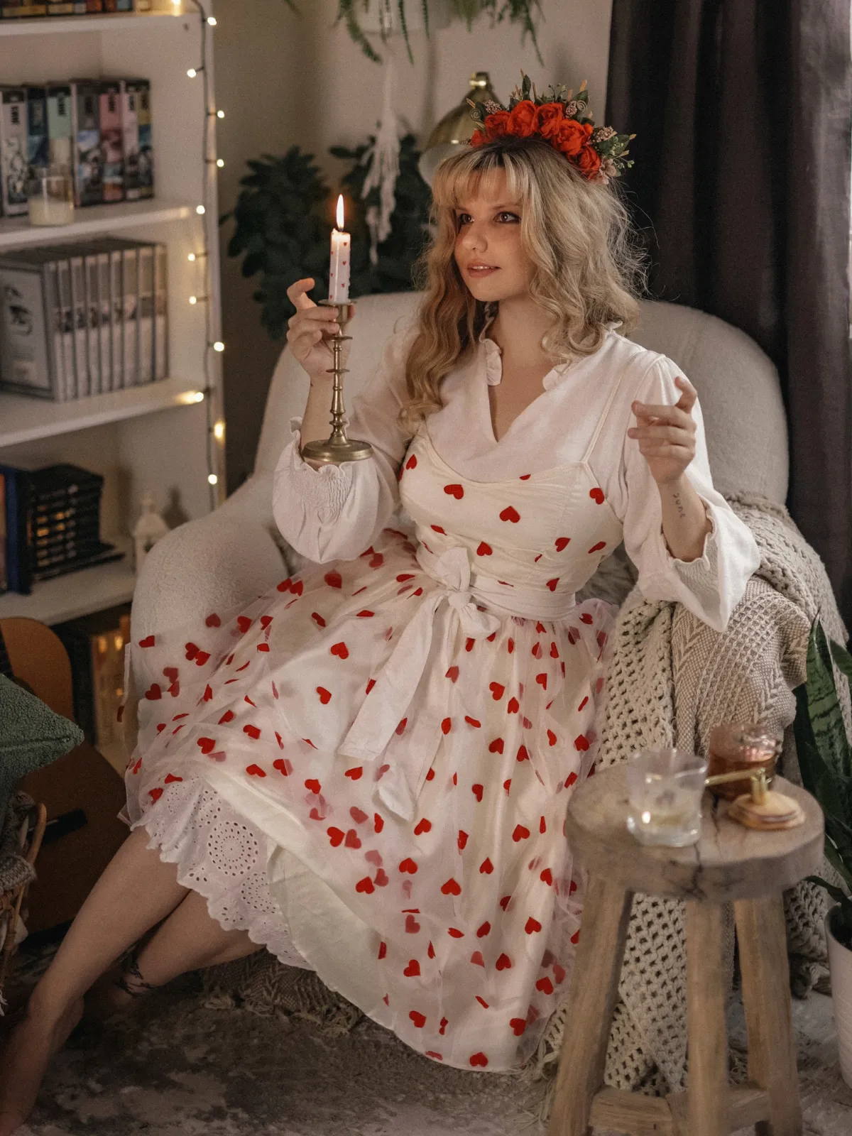 Heart 1950s Mesh Sling Dress sold by Retro Stage